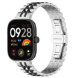 For Xiaomi Mi Band 8 Pro / Smart Band 9 Pro Five-bead Butterfly Buckle Metal Watch Band(Silver Black B) - free shipping - PMC TechLife - Order now!