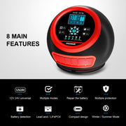FOXSUR 20A 12V 24V Car / Motorcycle Smart Battery Charger, Plug Type:US Plug(Red)