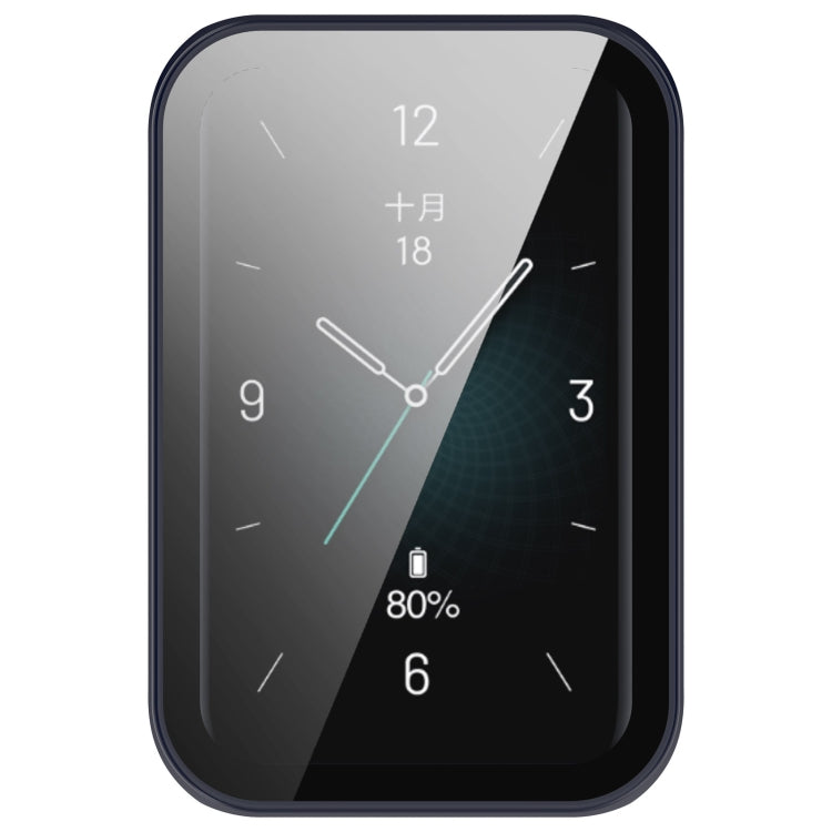 For Honor Band 9 PC + Tempered Film Integrated Watch Protective Case(Ink Blue) - Watch Cases by PMC TechLife | Online Shopping South Africa | PMC TechLife