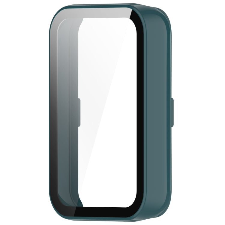 For Honor Band 9 PC + Tempered Film Integrated Watch Protective Case(Pine Green) - Watch Cases by PMC TechLife | Online Shopping South Africa | PMC TechLife