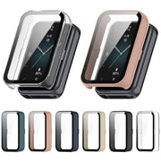 For Honor Band 9 PC + Tempered Film Integrated Watch Protective Case(Black)
