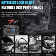 FOXSUR 8A 12V 24V Car / Motorcycle Smart Battery Charger, Plug Type:UK Plug(Black)
