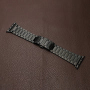 For Apple Watch Ultra 2 49mm Three-bead Butterfly Buckle Metal Watch Band(Black)