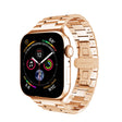 For Apple Watch Series 3 42mm Three-bead Butterfly Buckle Metal Watch Band(Gold) - Watch Bands by PMC TechLife | Online Shopping South Africa | PMC TechLife