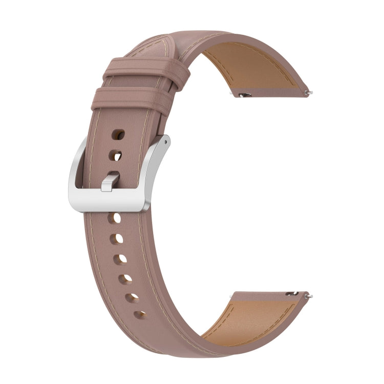 For Xiaomi Watch 2 22mm Genuine Leather Watch Band(Dark Pink) - Watch Bands by PMC TechLife | Online Shopping South Africa | PMC TechLife