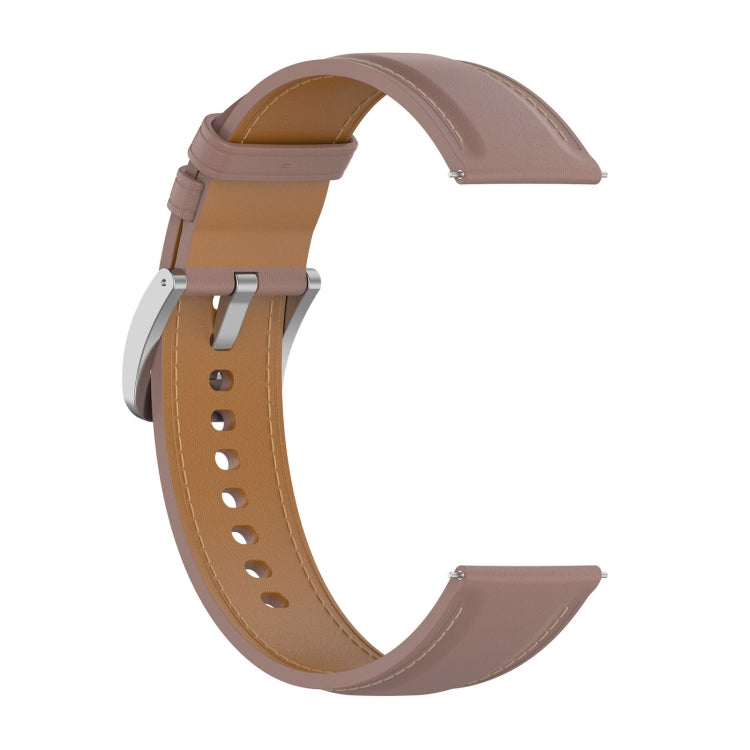 For Xiaomi Watch 2 22mm Genuine Leather Watch Band(Dark Pink) - Watch Bands by PMC TechLife | Online Shopping South Africa | PMC TechLife