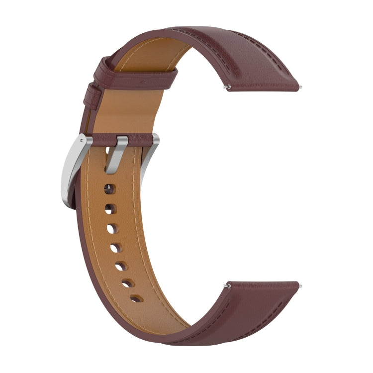 For Xiaomi Watch 2 22mm Genuine Leather Watch Band(Dark Brown) - Watch Bands by PMC TechLife | Online Shopping South Africa | PMC TechLife