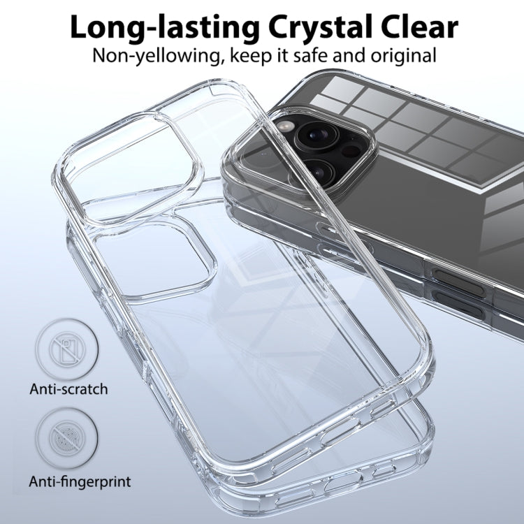 For iPhone 16 Pro Max Scratchproof Acrylic TPU Phone Case(Transparent)