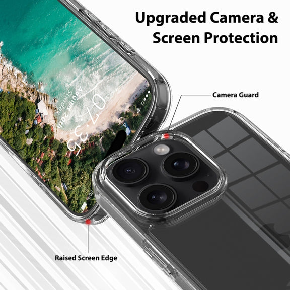 For iPhone 16 Pro Scratchproof Acrylic TPU Phone Case(Transparent)