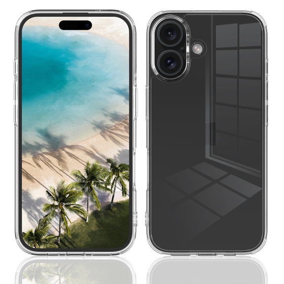 For iPhone 16 Plus Scratchproof Acrylic TPU Phone Case(Transparent)