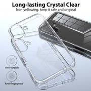 For iPhone 16 Plus Scratchproof Acrylic TPU Phone Case(Transparent)