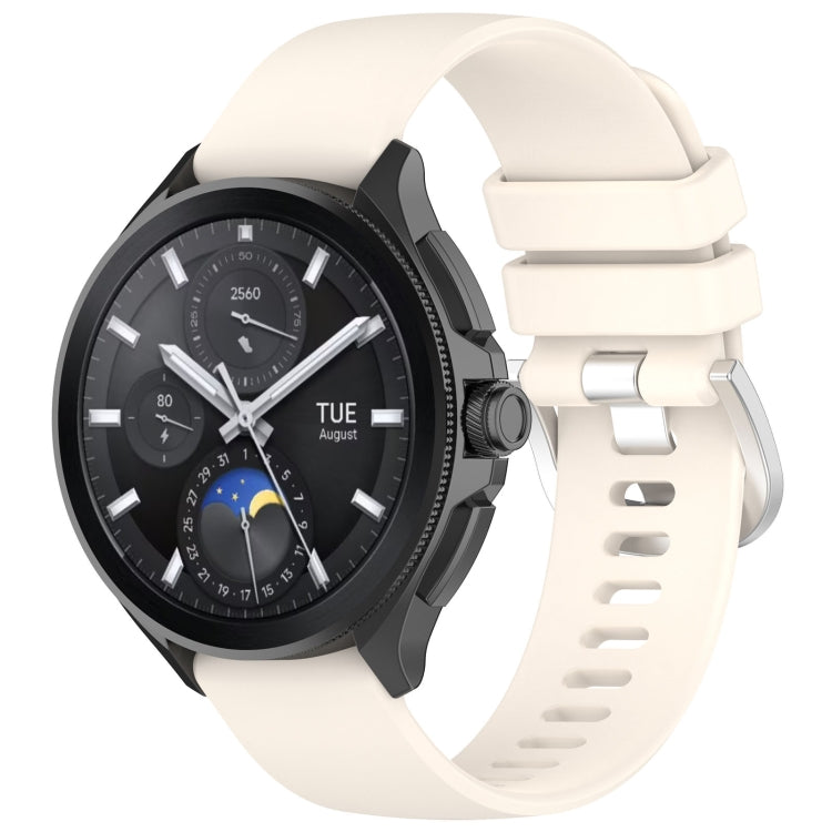 For Xiaomi Watch 2 Liquid Glossy Silver Buckle Silicone Watch Band(Starlight Color) - Watch Bands by PMC TechLife | Online Shopping South Africa | PMC TechLife