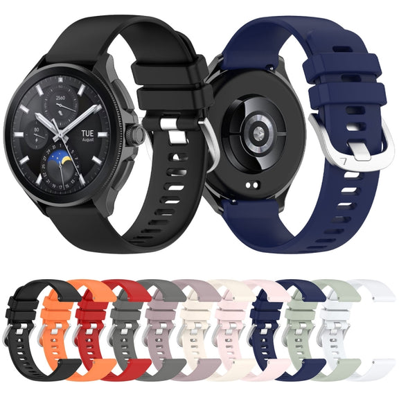 For Xiaomi Watch 2 Liquid Glossy Silver Buckle Silicone Watch Band(Starlight Color)