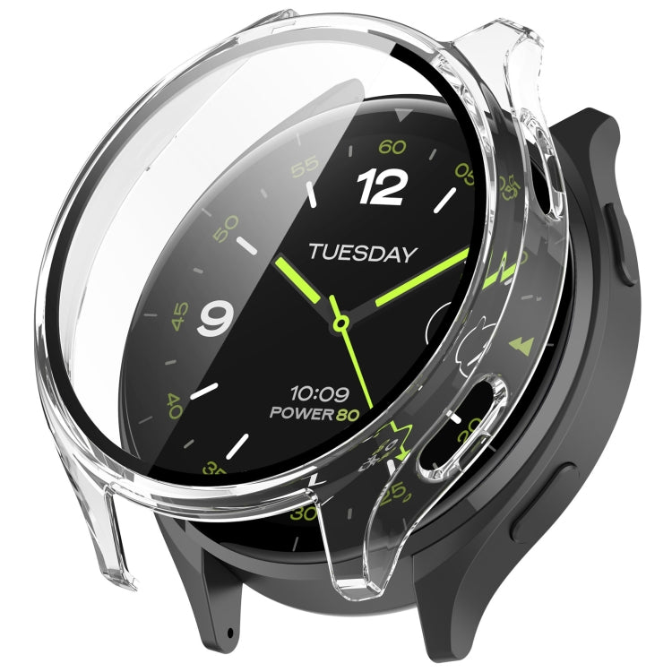 For Xiaomi Watch 2 PC + Tempered Film Integrated Watch Protective Case(Transparent) - Watch Cases by PMC TechLife | Online Shopping South Africa | PMC TechLife