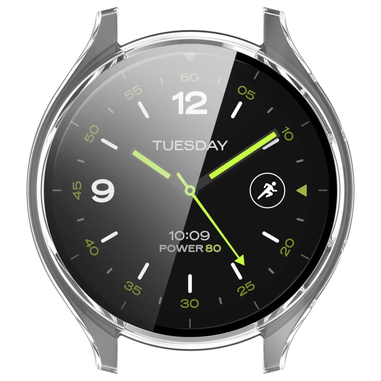 For Xiaomi Watch 2 PC + Tempered Film Integrated Watch Protective Case(Transparent) - Watch Cases by PMC TechLife | Online Shopping South Africa | PMC TechLife