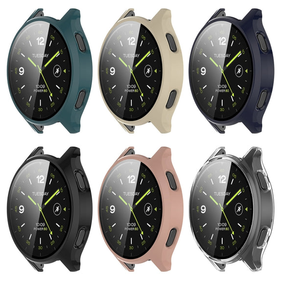 For Xiaomi Watch 2 PC + Tempered Film Integrated Watch Protective Case(Pine Green)