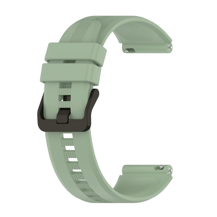 For Honor Watch GS 4 Striped Stainless Steel Buckle Silicone Watch Band(Green) - Watch Bands by PMC TechLife | Online Shopping South Africa | PMC TechLife