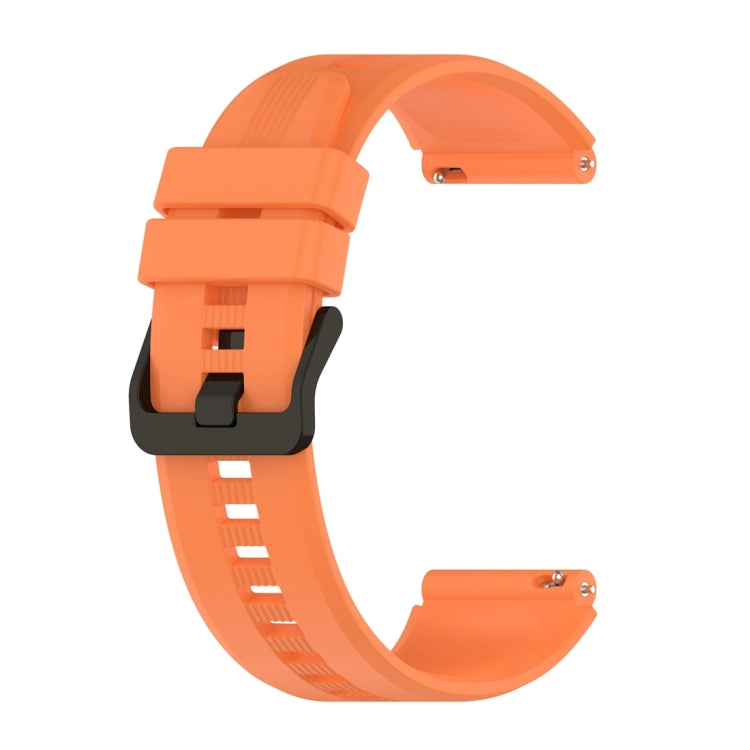 For Honor Watch GS 4 Striped Stainless Steel Buckle Silicone Watch Band(Orange) - Watch Bands by PMC TechLife | Online Shopping South Africa | PMC TechLife | Buy Now Pay Later Mobicred