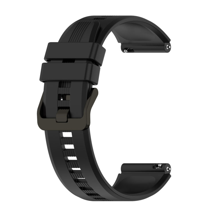 For Honor Watch GS 4 Striped Stainless Steel Buckle Silicone Watch Band(Black) - free shipping - PMC TechLife - Order now!
