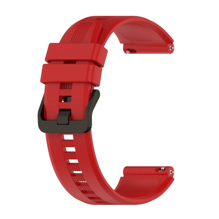 For Honor Watch GS 4 Striped Stainless Steel Buckle Silicone Watch Band(Red) - free shipping - PMC TechLife - Order now!
