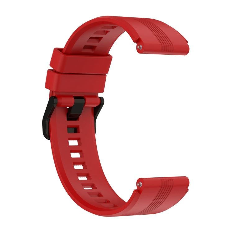 For Honor Watch GS 4 Striped Stainless Steel Buckle Silicone Watch Band(Red) - free shipping - PMC TechLife - Order now!