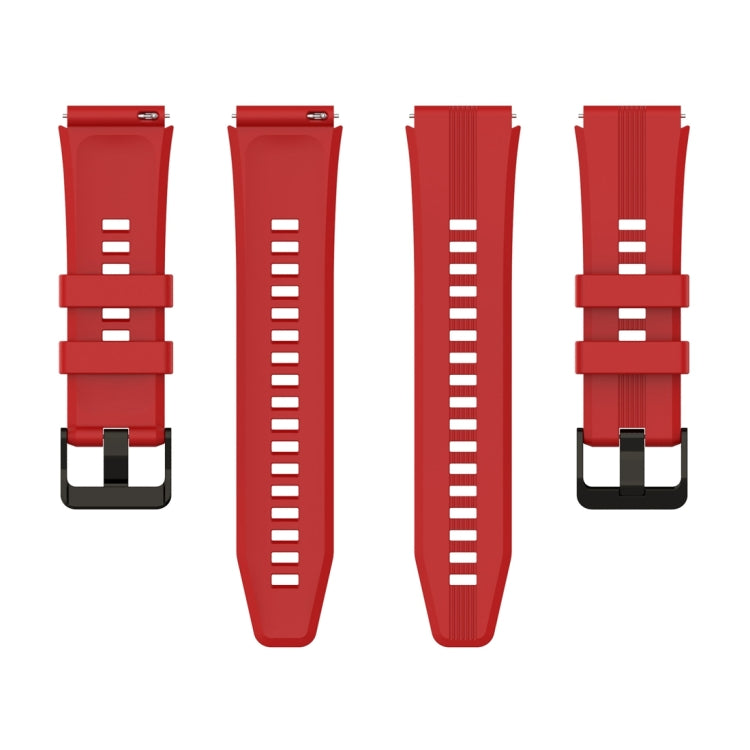 For Honor Watch GS 4 Striped Stainless Steel Buckle Silicone Watch Band(Red) - free shipping - PMC TechLife - Order now!