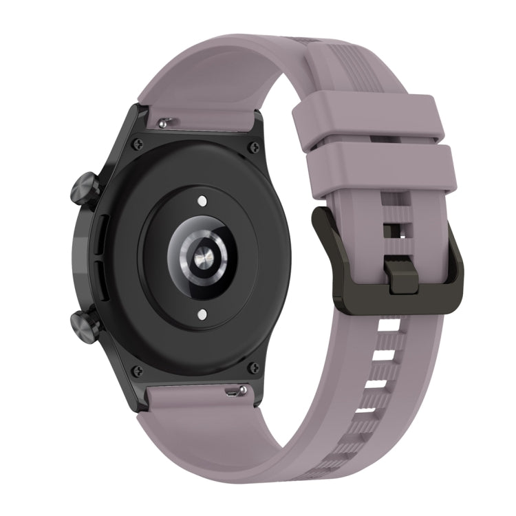 For Honor Watch GS 4 Striped Stainless Steel Buckle Silicone Watch Band(Purple) - Watch Bands by PMC TechLife | Online Shopping South Africa | PMC TechLife