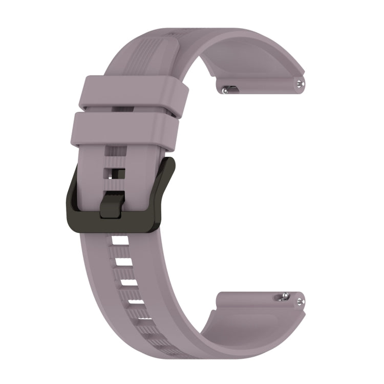For Honor Watch GS 4 Striped Stainless Steel Buckle Silicone Watch Band(Purple) - Watch Bands by PMC TechLife | Online Shopping South Africa | PMC TechLife