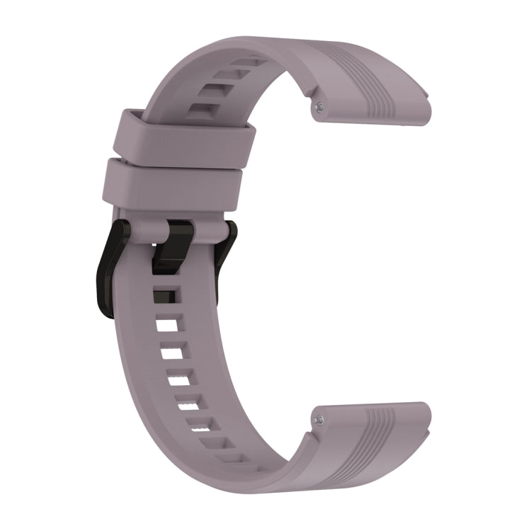 For Honor Watch GS 4 Striped Stainless Steel Buckle Silicone Watch Band(Purple) - Watch Bands by PMC TechLife | Online Shopping South Africa | PMC TechLife