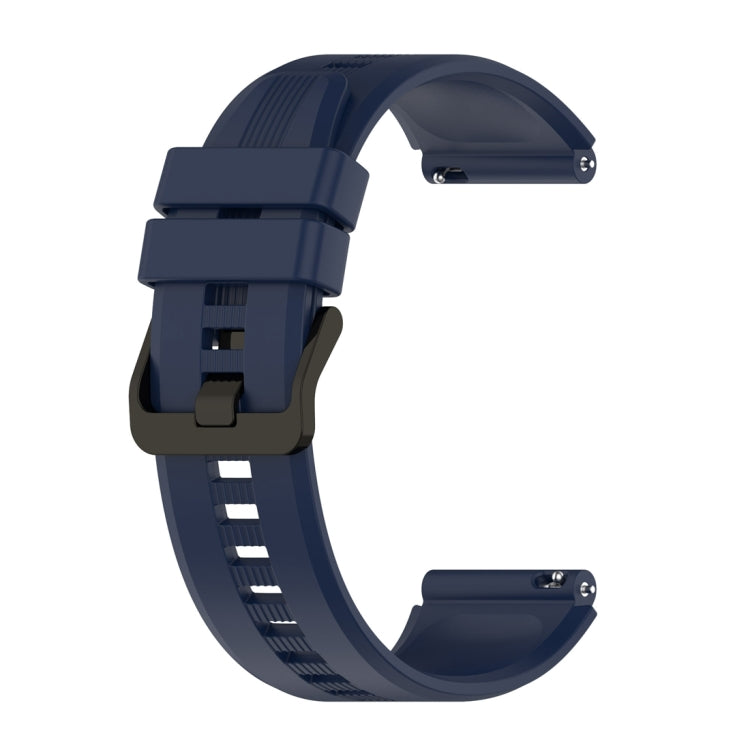 For Honor Watch GS 4 Striped Stainless Steel Buckle Silicone Watch Band(Midnight Blue) - Watch Bands by PMC TechLife | Online Shopping South Africa | PMC TechLife