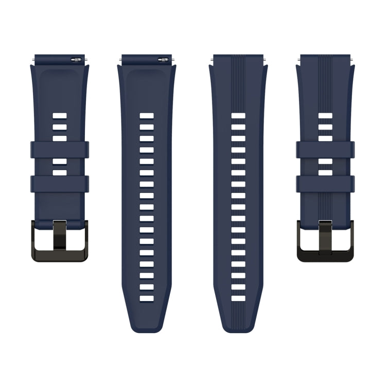 For Honor Watch GS 4 Striped Stainless Steel Buckle Silicone Watch Band(Midnight Blue) - Watch Bands by PMC TechLife | Online Shopping South Africa | PMC TechLife