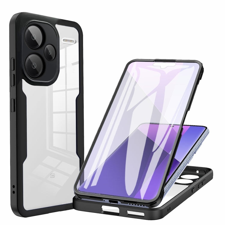 For Xiaomi Redmi Note 13 Pro+ 5G Acrylic + TPU 360 Degrees Full Coverage Phone Case(Black) - Note 13 Pro+ Cases by PMC TechLife | Online Shopping South Africa | PMC TechLife