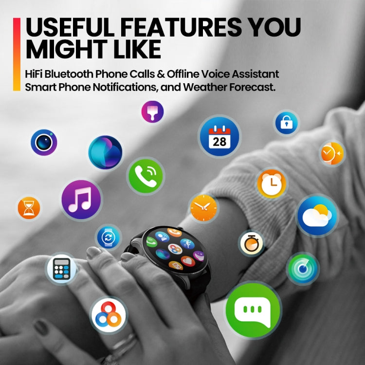 Zeblaze Btalk 3 Pro 1.43 inch BT5.2 Fitness Wellness Smart Watch, Support Bluetooth Call / Sleep / Blood Oxygen / Heart Rate / Blood Pressure Health Monitor(Space Gray) - free shipping - PMC TechLife - Order now!