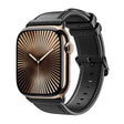 For Apple Watch Series 10 42mm DUX DUCIS Business Genuine Leather Watch Strap(Black) - Watch Bands by DUX DUCIS | Online Shopping South Africa | PMC TechLife | Buy Now Pay Later Mobicred