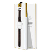 For Apple Watch Series 10 42mm DUX DUCIS Business Genuine Leather Watch Strap(Coffee)