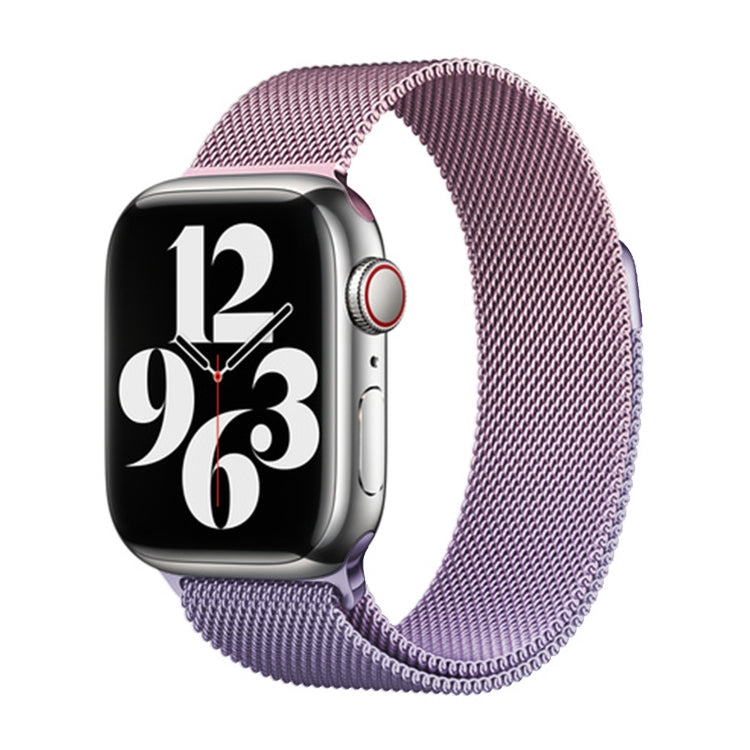 For Apple Watch SE 2023 44mm Milan Gradient Loop Magnetic Buckle Watch Band(Pink Lavender) - Watch Bands by PMC TechLife | Online Shopping South Africa | PMC TechLife