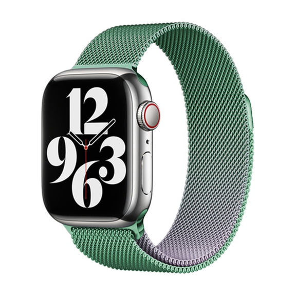 For Apple Watch Series 6 44mm Milan Gradient Loop Magnetic Buckle Watch Band(Light Violet)