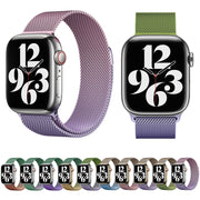 For Apple Watch Series 7 41mm Milan Gradient Loop Magnetic Buckle Watch Band(Gold Light Pink)