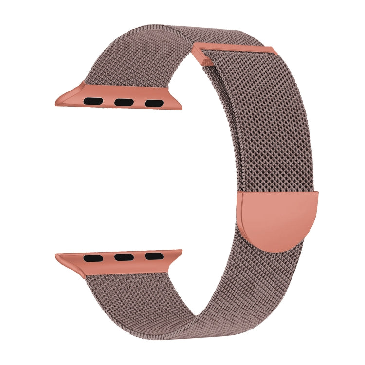 For Apple Watch SE 2022 40mm Two Color Milanese Loop Magnetic Watch Band(Pink Orange) - Watch Bands by PMC TechLife | Online Shopping South Africa | PMC TechLife