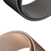 For Apple Watch Series 4 40mm Two Color Milanese Loop Magnetic Watch Band(Pink Purple)