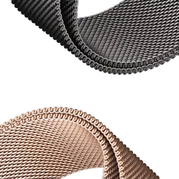 For Apple Watch Series 4 40mm Two Color Milanese Loop Magnetic Watch Band(Pink Purple)