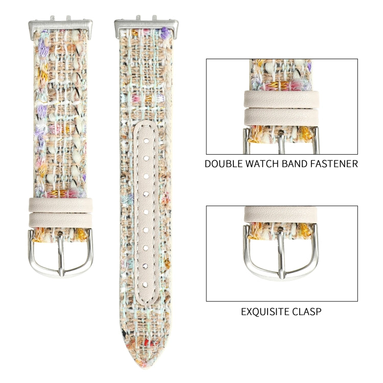 For Samsung Galaxy Fit 3 Woolen Leather Watch Band(Pink) - Watch Bands by PMC TechLife | Online Shopping South Africa | PMC TechLife | Buy Now Pay Later Mobicred