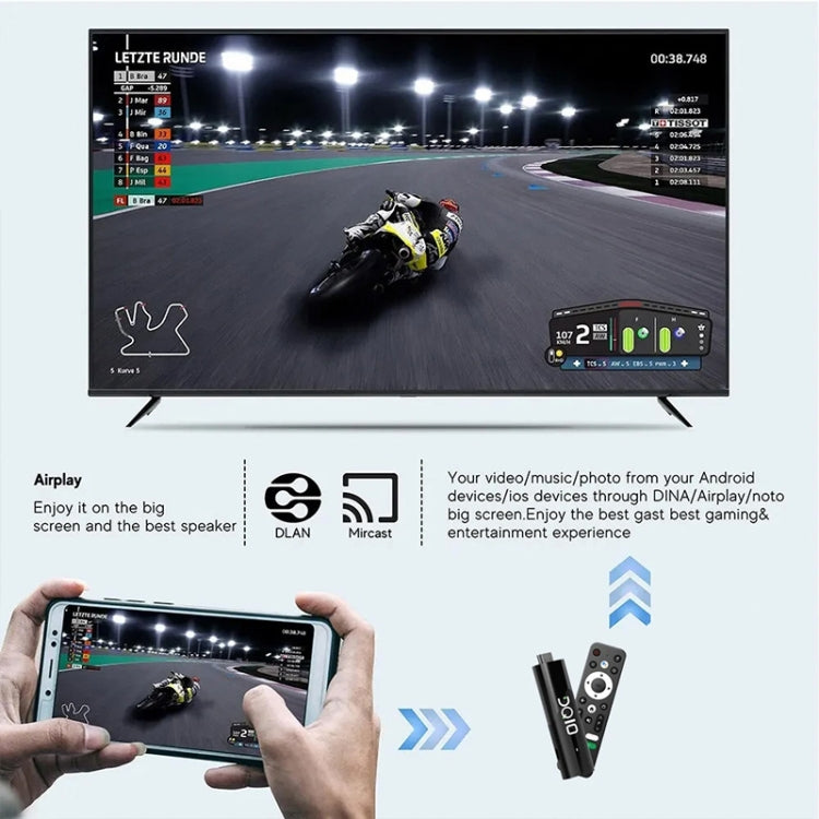 LEMFO DQ10 Allwinner H618 Quad Core ARM Cortex A53 8K HD Android TV Stick, RAM:2GB+16GB(UK Plug)