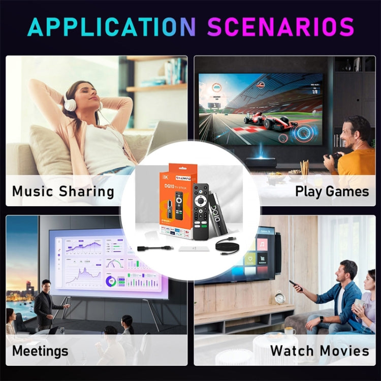 LEMFO DQ10 Allwinner H618 Quad Core ARM Cortex A53 8K HD Android TV Stick, RAM:2GB+16GB(UK Plug) - free shipping - PMC TechLife - Order now!