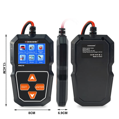 KONNWEI KW218 2.4 inch Color Screen Car Battery Tester(Black) - free shipping - PMC Jewellery - Order now!