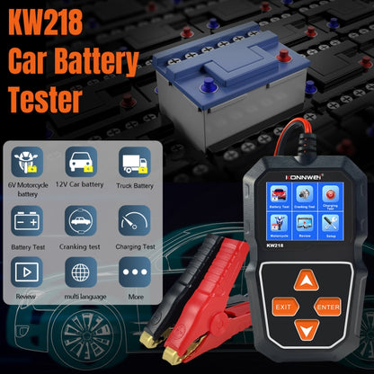 KONNWEI KW218 2.4 inch Color Screen Car Battery Tester(Black) - free shipping - PMC Jewellery - Order now!
