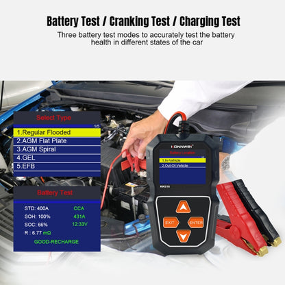 KONNWEI KW218 2.4 inch Color Screen Car Battery Tester(Black) - free shipping - PMC Jewellery - Order now!