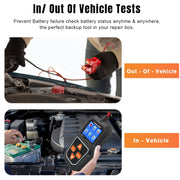 KONNWEI KW218 2.4 inch Color Screen Car Battery Tester(Black)