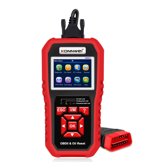 KONNWEI KW851 2 in 1 Car OBDll Scanner Diagnostic Tool Oil Service Light Reset(Black) - free shipping - PMC Jewellery - Order now!