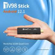 TV98 Rockchip 3228A Quad Core 4K HD Bluetooth Android TV Stick, RAM:2GB+16GB(EU Plug)